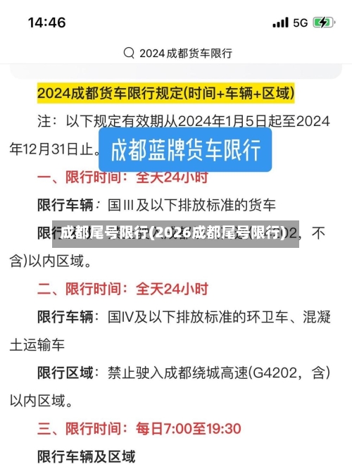 成都尾号限行(2026成都尾号限行)