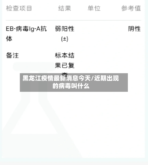 黑龙江疫情最新消息今天/近期出现的病毒叫什么-第2张图片